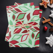 Feestelijk Kerst Abstract Bladpatroon Inpakpapier Vel