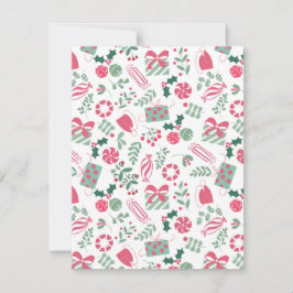 Feestelijk Kerst Baby shower Bedankkaart