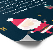 Feestelijk Kerst Baby shower 'Late Night Diaper' Poster (Hoek)