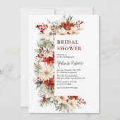 Feestelijk Kerst Bloemen Vrijgezellenfeest Kaart (Voorkant)