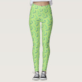 Feestelijk Kerst Candy Canes Patroon Leggings (Voorkant)