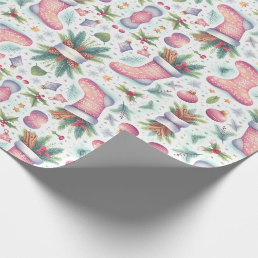 Feestelijk kerst inpakpapier (Hoek)