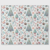 Feestelijk kerst inpakpapier (Vlak)