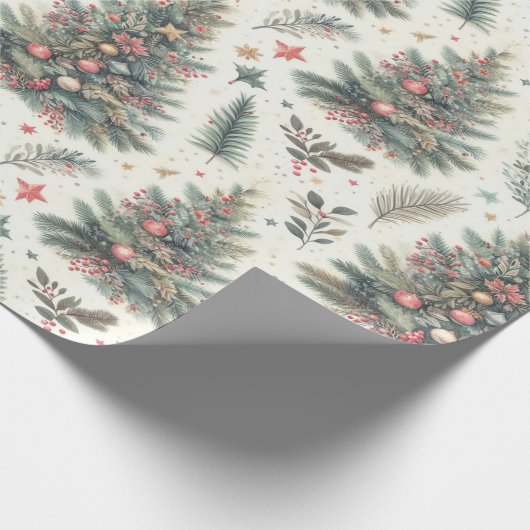 Feestelijk kerst inpakpapier (Hoek)