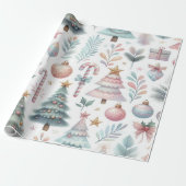 Feestelijk kerst inpakpapier (Uitgerold)