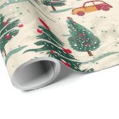 Feestelijk kerst inpakpapier (Rol Hoek)