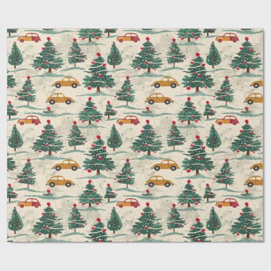 Feestelijk kerst inpakpapier (Vlak)