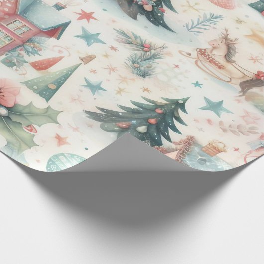 Feestelijk kerst inpakpapier (Hoek)