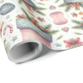 Feestelijk kerst inpakpapier (Rol Hoek)