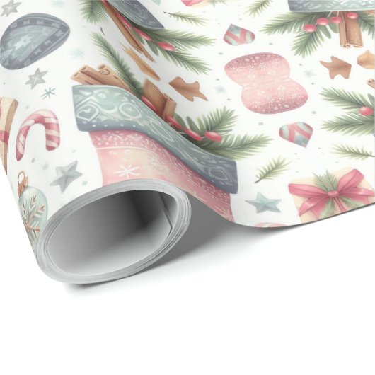 Feestelijk kerst inpakpapier (Rol Hoek)