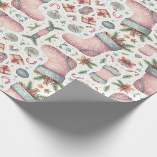 Feestelijk kerst inpakpapier (Hoek)