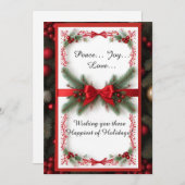 Feestelijk Kerst Lijst met Pine Branches Feestdagenkaart (Voorkant / Achterkant)