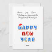 Feestelijk Kerst Lijst met Pine Branches Feestdagenkaart (Achterkant)