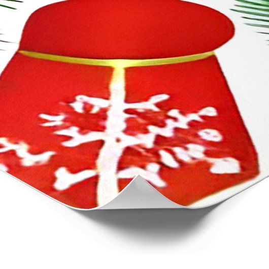 Feestelijk Kerst Lijst met Pine Branches Poster (Hoek)