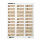 Feestelijk Kerst Monogram Krans Vakantie Etiket (Full Sheet)