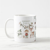 Feestelijk Kerst Monogram Vakantie Koffiemok (Links)