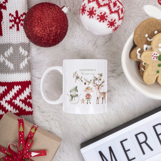 Feestelijk Kerst Monogram Vakantie Koffiemok