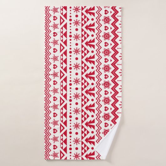 Feestelijk Kerst naadloos patroon. Badhanddoek (Badhanddoek)