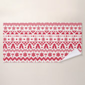 Feestelijk Kerst naadloos patroon. Badhanddoek (Badhanddoek)