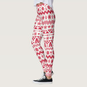 Feestelijk Kerst naadloos patroon. Leggings (Links)