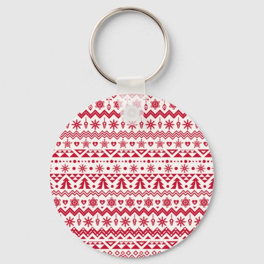 Feestelijk Kerst naadloos patroon. Sleutelhanger (Voorkant)