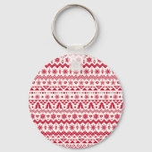 Feestelijk Kerst naadloos patroon. Sleutelhanger (Achterkant)