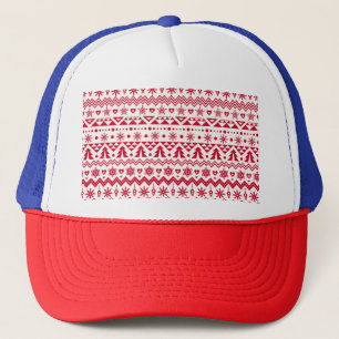 Feestelijk Kerst naadloos patroon. Trucker Pet