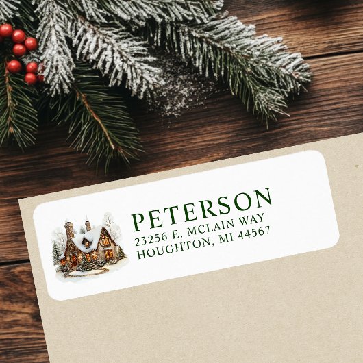 Feestelijk Kerst Nieuw Thuis Retouradres Etiket
