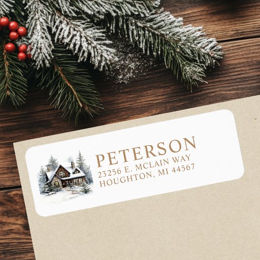 Feestelijk Kerst Nieuw Thuis Retouradres Etiket