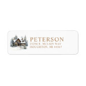 Feestelijk Kerst Nieuw Thuis Retouradres Etiket (Voorkant)