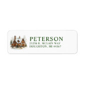 Feestelijk Kerst Nieuw Thuis Retouradres Etiket (Voorkant)