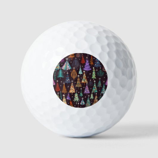 Feestelijk Kerst Nieuwjaar Patroon Golfballen (Voorkant)
