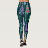 Feestelijk Kerst Nieuwjaar Patroon Leggings (Achterkant)