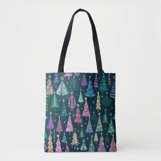 Feestelijk Kerst Nieuwjaar Patroon Tote Bag (Voorkant)