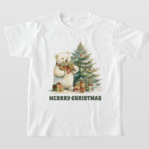 Feestelijk Kerst polar beer tekst toevoegen T-Shir T-shirt