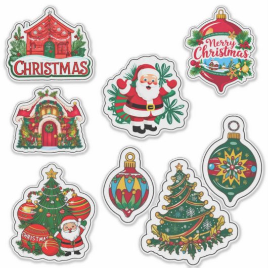Feestelijk Kerst sticker Collectie (Voorkant)