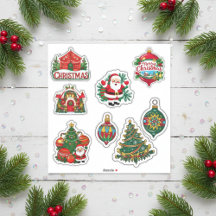 Feestelijk Kerst sticker Collectie