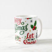 Feestelijk Kerst sticker Collectie – grillig H Koffiemok (Voorkant rechts)