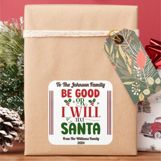 Feestelijk Kerst sticker om vrolijkheid en blijdsc (Feestdagen)