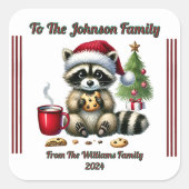 Feestelijk Kerst sticker voor cadeaus (Voorkant)