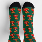 Feestelijk Kerst Teddybeerontwerp Sokken (Top)