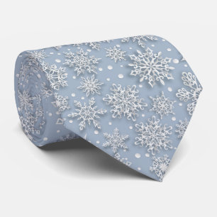 Feestelijk kerst tegels sneeuwvlok patroon stropdas