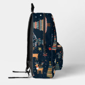 Feestelijk Kerst thema patroon Bedrukte Rugzak (Links)