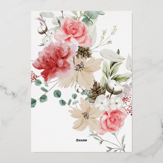 Feestelijk Kerst Vrijgezellenfeest – Elegant & Fun Folie Uitnodiging (Achterkant)