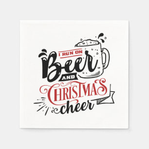 feestelijk kerstbier drink servet