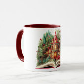 Feestelijk Kerstboek ontwerp Mok (Voorkant links)