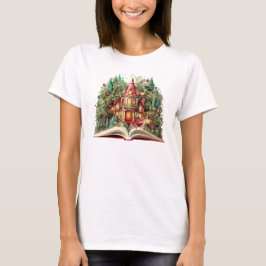 Feestelijk kerstboek ontwerp t-shirt