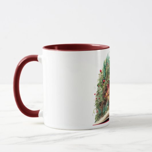 Feestelijk Kerstboekontwerp Mok (Links)