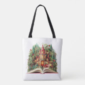Feestelijk kerstboekontwerp tote bag (Achterkant)