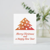 Feestelijk kerstboomscript Prettig Kerstfeest Feestdagenkaart (Staand voorkant)